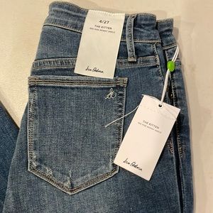 NWT SAM EDELMAN “MID-RISE SKINNY ANKLE” JEANS WITH RAW HEMS!!!